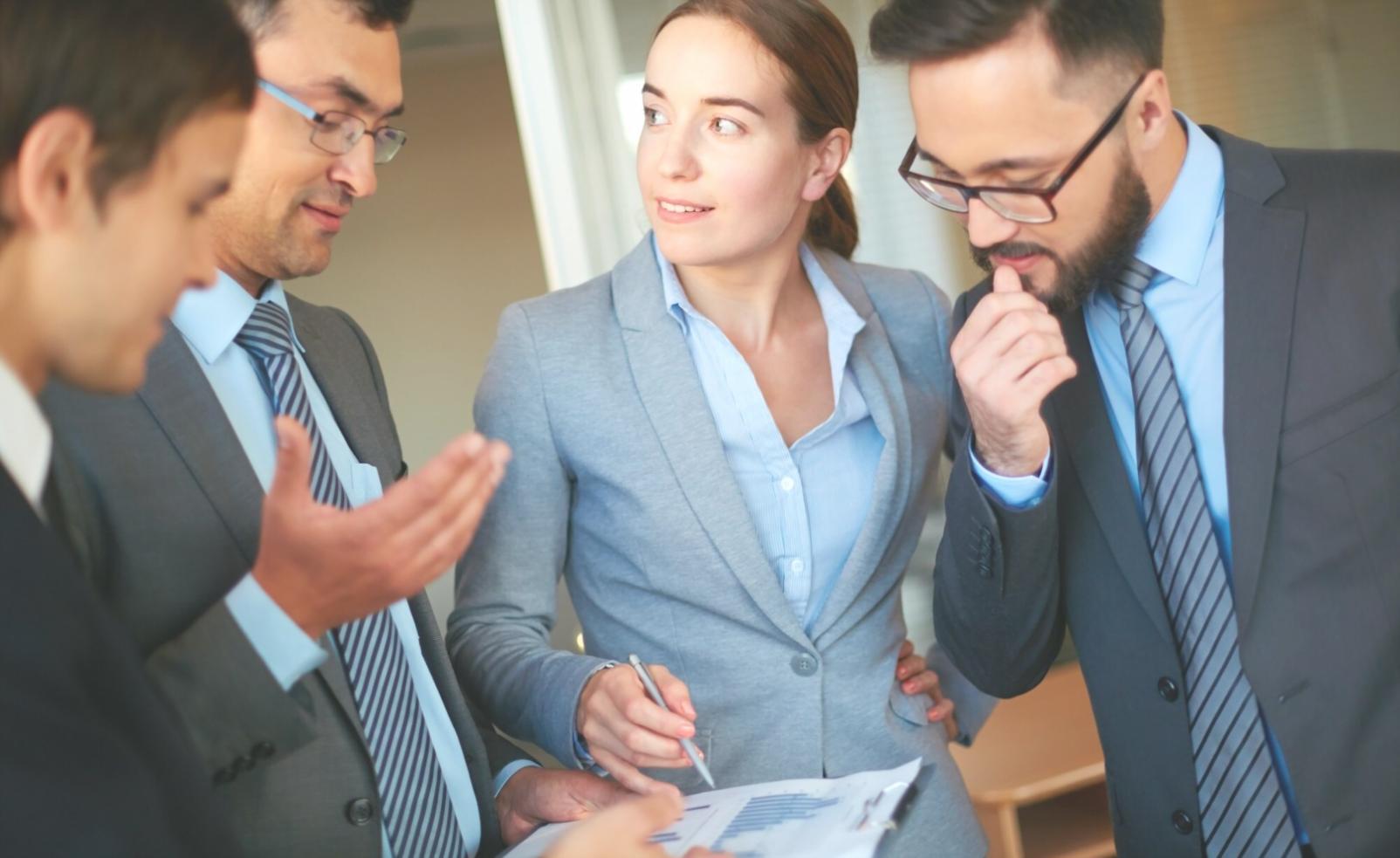 Our team collaborating on project timeline management strategies